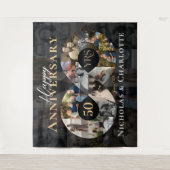 Tenture 50e anniversaire de mariage : collage photo infini (Devant)