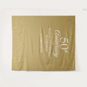 Tenture 50e anniversaire de Mariage Gold Photo fond (Devant (Horizontal))