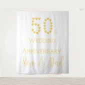 Tenture 50e anniversaire de Mariage Parents Mariage d'or (Devant)