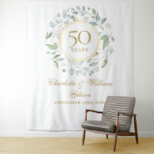 Tenture 50e anniversaire de verdure Photo Booth fond (En situation)