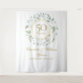 Tenture 50e anniversaire de verdure Photo Booth fond (Devant)