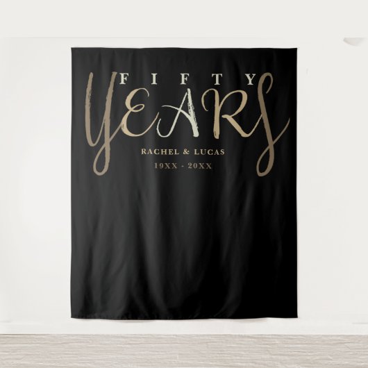 Tenture 50e anniversaire du Mariage d'or Contexte photo (Devant)