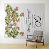 Tenture 50e Anniversaire Élégantes Fleurs Tropicales Vinta (En situation (horizontale))