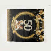 Tenture 50e anniversaire étincelant chiffres diamant talon (Devant (Horizontal))