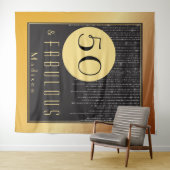 Tenture 50e anniversaire Fab Gold Cool Fun Tapestry (En situation (horizontale))