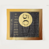 Tenture 50e anniversaire Fab Gold Cool Fun Tapestry (Devant (Horizontal))
