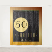 Tenture 50e anniversaire Fab Gold Cool Fun Tapestry (Devant)