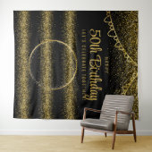 Tenture 50e anniversaire Gold Celebration Photo Contexte (En situation (horizontale))