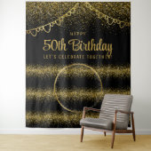 Tenture 50e anniversaire Gold Celebration Photo Contexte (En situation)