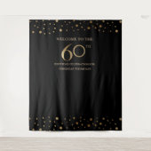 Tenture 50e anniversaire Mariage Photo en arrière-plan Or  (Devant)