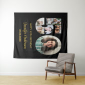 Tenture 50e anniversaire Numéro 50 Photo Collage moderne N (En situation (horizontale))