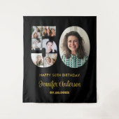 Tenture 50e anniversaire Numéro 50 Photo Collage moderne N (Devant)