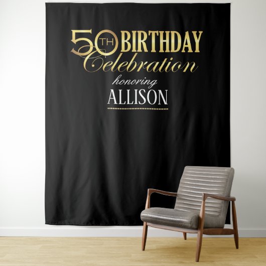 Tenture 50e anniversaire photo en arrière-plan (En situation)