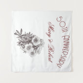 Tenture 50e anniversaire prospère - personnalisé (Devant (Horizontal))