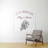 Tenture 50e anniversaire prospère - personnalisé (En situation)