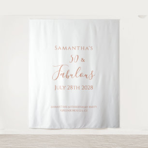 Tenture 50e anniversaire Rose Gold Minimal 50 et fabuleux