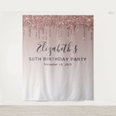 Tenture 50e anniversaire Rose Parties scintillant d'or Con (Devant)