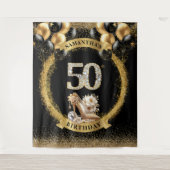 Tenture 50ème Anniversaire en tendance Numéros de Diamants (Devant)