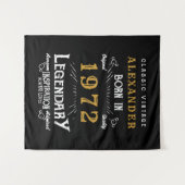 Tenture 50th Birthday 1972 Ajouter le nom Legendary Black  (Devant (Horizontal))