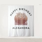 Tenture 50th Happy Birthday Photobooth Backdrop (Devant)