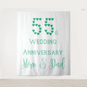 Tenture 55e anniversaire de mariage des parents Noces d'ém (Devant)