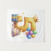 Tenture 5ème anniversaire en or (Devant (Horizontal))
