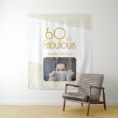 Tenture 60 ans et Fabuleux Paillettes Or 60e Anniversaire (En situation)