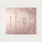 Tenture 60 ans fabuleux paillettes rose gold  (Devant (Horizontal))