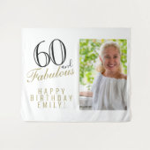 Tenture 60 et fabuleux 60e anniversaire Photo fond (Devant (Horizontal))