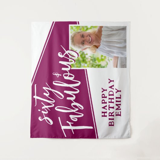 Tenture 60 et fabuleux Script Magenta Photo 60e anniversai (Devant)