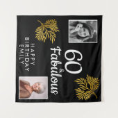 Tenture 60 et Fabulous Gold Foliage 2 Photo Anniversaire (Devant (Horizontal))