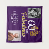 Tenture 60 et Fabulous Gold Foliage 2 Photo Anniversaire (Devant (Horizontal))