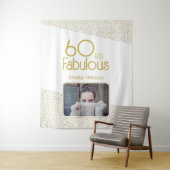 Tenture 60 et Fabulous Gold Parties scintillant 60e annive (En situation)