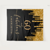 Tenture 60 fabuleuse parties scintillant d'anniversaire no (Devant (Horizontal))