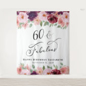 Tenture 60 Merveilleuse Fête d'anniversaire aquarelle flor (Devant)