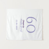 Tenture 60 & merveilleux anniversaire violet gras nom date (Devant (Horizontal))