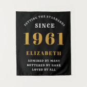 Tenture 60e anniversaire 1961Black Gold Personnalisé pour (Devant)