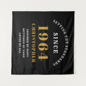 Tenture 60e anniversaire 1964 Elégant Black Gold Chic (Devant (Horizontal))
