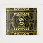 Tenture 60e anniversaire Art Déco Gold Black Great Gatsby (Devant (Horizontal))