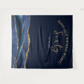 Tenture 60e anniversaire Blue Gold Agate Photo fond (Devant (Horizontal))
