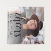 Tenture 60e anniversaire de la fête Photo Black Script Che (Devant (Horizontal))