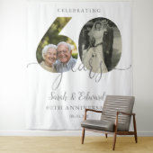 Tenture 60e anniversaire du Mariage 2 Photo fond (En situation)