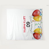 Tenture 60e anniversaire en arrière-plan, stand photo (Devant (Horizontal))