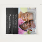 Tenture 60e anniversaire mariage photo moderne élégant (Devant (Horizontal))