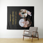 Tenture 60e anniversaire Numéro 60 Photo Collage moderne N (En situation (horizontale))