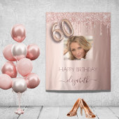 Tenture 60e anniversaire rose or parties scintillant goutt