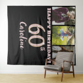 Tenture 60e fête d'anniversaire, Parties scintillant d'or  (En situation (horizontale))