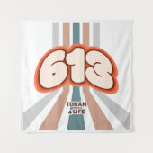 Tenture 613 Torah for Life - Art rétro funky juif (Devant)