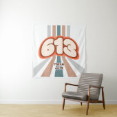 Tenture 613 Torah pour la vie - Art rétro funky juif (En situation)