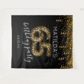 Tenture 65e anniversaire Empreinte de léopard photo fond (Devant (Horizontal))